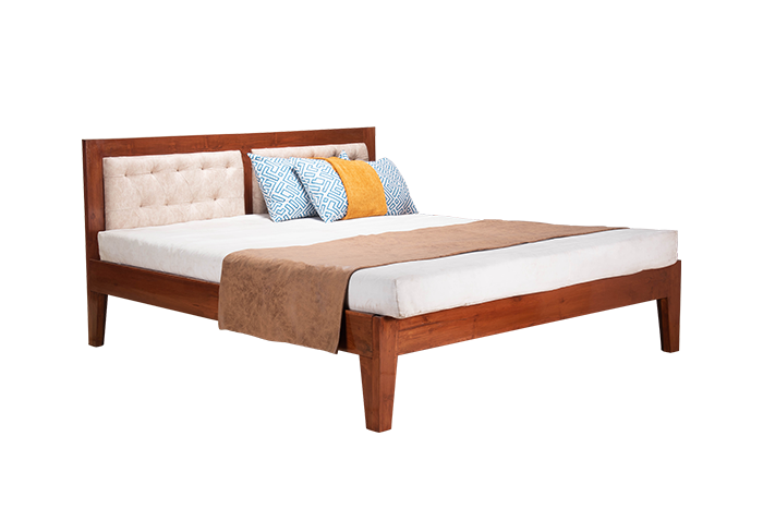 TR Teak Noah King Bed Non Storage